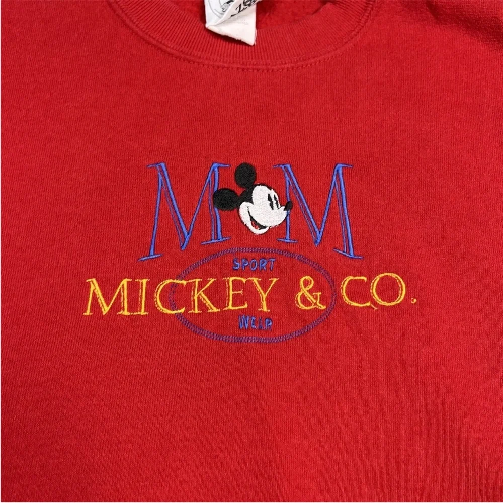 Vintage Red Mickey Mouse & Co Crewneck Sweater 90s